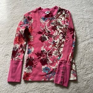 Sundance pink floral thermal shirt